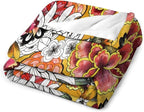 Boho Floral Throw Blanket Bohemian Colorful Flowers Print Mandala Blanket for Sofa Bed Couch Chair Or Dorm 60"x80"