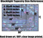 Jhdstore Blacklight Fantasy Forest Tapestry for Bedroom UV Reactive Tapestry Glow in the Dark Wall Tapestries Wall Hanging Galaxy Space Blacklight Posters for Bedroom Living Room Decor 60”x80”