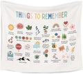 WARDOS Mental Health Tapestry, Things to Remember Inspirational Tapestry Wall Hanging, Positive Affirmation Psychology Wall Blanket Decor for Therapy Calming Office Classroom, 50x60 Inch