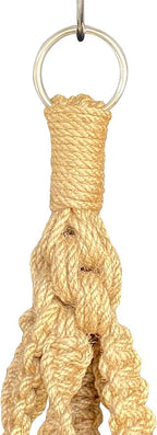 Plant Hanger Macrame Hemp Rope 6 Legs 51 Inches for Indoor Outdoor, Living Room, Kitchen, Deck, Patio, High and Low Ceiling with Size of 10-12 inches Without The Pot