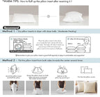 MIULEE 26x26 Pillow Inserts,Set of 4 100% Virgin Microfiber with Cotton Cover Throw Pillows for Couch Sofa and Bed