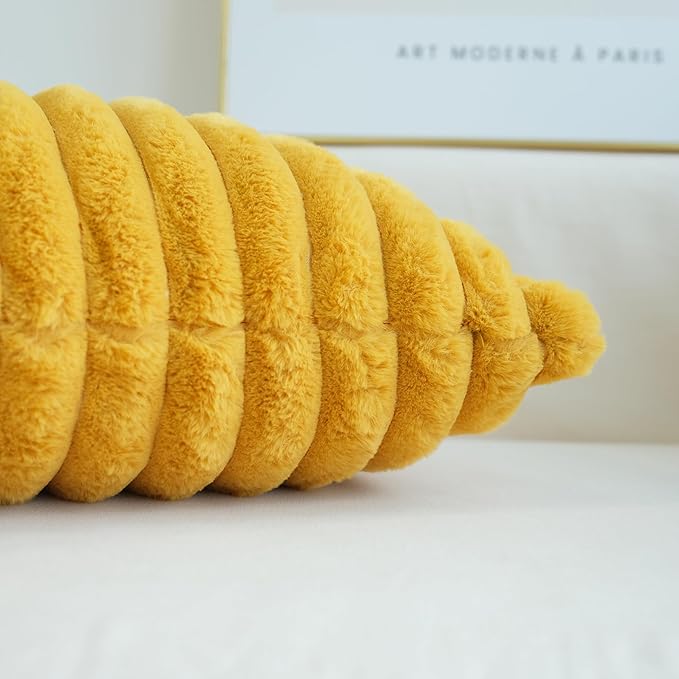 JOJUSIS Pack of 2 Faux Fur Plush Decorative Throw Pillow Covers Couch Cushion Case Soft Pillowcases (Mustard Yellow, 22 x 22-Inch)