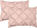 Elegant Comfort 2-Pack Sham Set Pinch Pleat Design, 1500 Premium Hotel Quality Microfiber, Stylish Design-Easy Care, Wrinkle and Stain Resistant, 2-Piece Sham Set, Pleated King, Light Pink