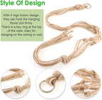 Keadic 6Pcs Macrame Plant Hanger, 3 Sizes Indoor Hanging Plant Holder Hanging Plant Holder Plant Hangers Hanging Planters for Indoor Plants for Home Patio Garden