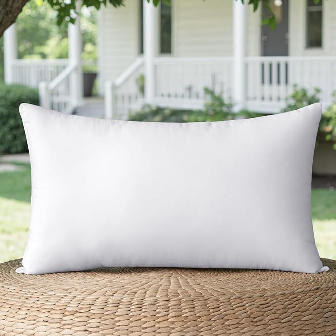MIULEE 14x20 Pillow Insert Throw Pillow Insert, Outdoor Pillows Water-Resistant Premium Lumbar Outdoor Pillow Stuffer Sham for Couch Sofa Patio Furniture Cushion Porch Swing