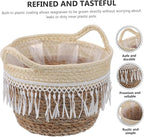 ABOOFAN Woven Planter Basket Indoor Plant Stand Plant Pot Boho Decor Natural Roped Flower Planter
