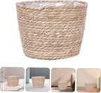 Large Storage Willow Flower Basket Seagrass Plant Basket Woven Planter for Plants