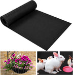 12 x 120 Inch Felt Planter Liner Roll Non-Woven Fabric Coconut Basket Liner Alternative Plant Liner Roll Black Coco Liners Roll Replacement Easy to Cut for Planter Hanging Flower Basket Window Box