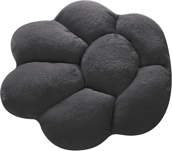 Ditucu Cat Paw Cushion Kawaii Chair Cushions 27.5 x 23.6 inch Cute Stuff Seat Pad Comfy Lazy Sofa Office Floor Pillow for Gaming Chairs Room Decor Black
