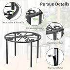 Plant Stand 1 PCS-10.2 IN Flower Pot Stand Plant Rack for Indoor and Outdoor Courtyard Gardens Black