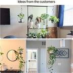 Hanging Planters for Indoor Plants - Plant Hanger Outdoor Pack of 2, Metal Plant Hanger Mid Century, Hanging Wall Ceiling Window, Gift for Mom, Plant Lovers, Housewarming