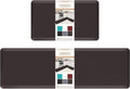 HappyTrends 2 PCS Kitchen Mat Cushioned Anti-Fatigue Floor Mat, Heavy Duty Ergonomic Comfort Foam Standing Mat, 20"x30"+20"x60",Chocolate