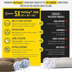 SUNROX LokGrip Non Slip Tufted Memory Foam Bench Cushion, FadeShield Water Resistant Durable Thicken Outdoor/Indoor Bench Seat Pads 42x16x4 inch, Cocoa Stripe