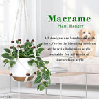 Plant Pots Hangers for Live Plants Hanging Planters for Indoor Plants Macrame Plant Hanger,Outdoor Garden Home and Boho Wall Home Ceiling Decor,Ivory,35 Inch(Planter Pot Not Included)