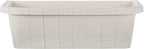 Apollo Exports International AP-30312 24" Adjustable Railing Planter, Ratan Look, White