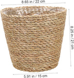 Boho Decorative Woven Basket Plant Pots for Shelves Handmade Woven Flower Pot for Dining