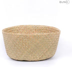 Woven Seagrass Belly Basket For Storage Plant Pot Baskets Laundry Picnic Grocery Baskets Woven Plant Pot Holder Home Decor For Storage Plants Wicker Laundry Basket (Large)