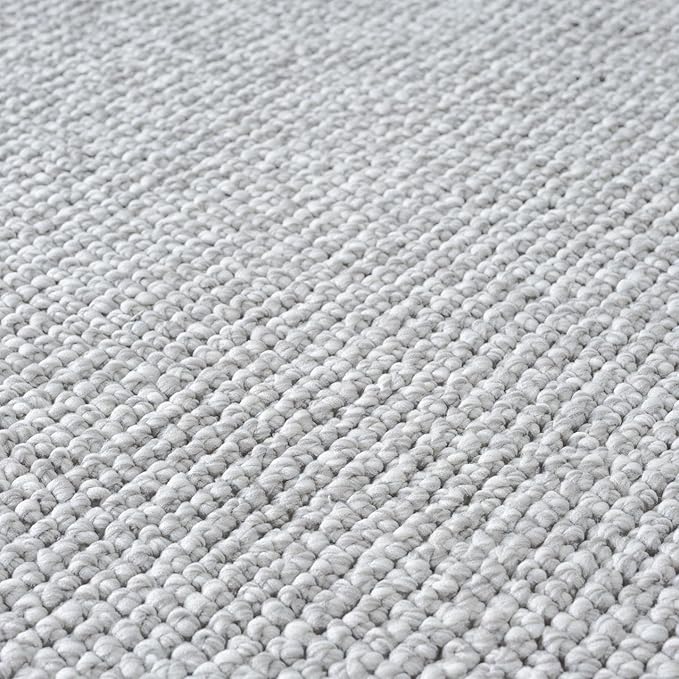 LUXE WEAVERS Solid Machine Woven Gray 6x9 Area Rug, Indoor Stain-Resistant Carpet