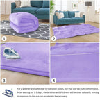 Baby Play Mat for Floor Nursery Muscle Area Rug Playroom Rug 47"x47" Memory Foam 1.3" Thick Crawling Mat for Babies,Toddlers, Infants,Kids(Lavender)