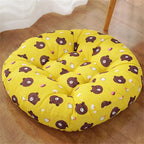 Large Round Floor Cushion, Comfortable Cotton and Linen Boho Meditation Pillow Tatami Seating Cushion for Room Reading Book Nursery Room Balcony,K,60 * 60cm