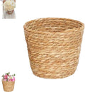 Woven Basket, Hand Woven Containers Flower Pots Boho Indoor Planter Decorative Flower Storage Organizer for Home Office Decoration (Small)