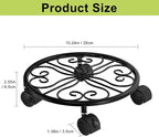10.24" Plant Stand with Wheels - 1 Pack Plant Caddy, 360 °Rotatable and Lockable Plant Rollers, Easy to Move, Plant Dolly for Plant Wine Barrels Heavy Objects.