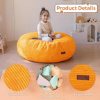 MAXYOYO 3 in 1 Kids Bean Bag Chair Bed, Convertible Chair Folds from Bean Bag to Lounger, Child Floor Sofa for Gaming, Reading, Floor Mattress with High-Density Foam Filling