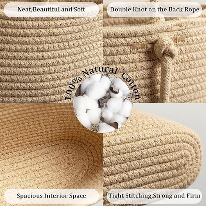 Over the Door Organizer, 3 Tier Hanging Wall Basket Storage for a Stylish and Clutter-free Space, Ideal for Boho Room Decor and Nursery Decor