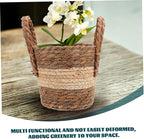 Milisten Woven Plant Basket for Indoor and Outdoor Use Faux Rattan Planter for Decorative Storage Boho Style for Home and Garden Decor