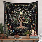 Jhdstore 90" x 71" XL Tree of Life Tapestry Wall Hangings Botanical Floral Wall Tapestry for Bedroom Aesthetic Bohemian Tapestries for Living Room Decor Nature Flower Tapestries Fabric Wall Hanging