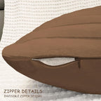 2 Pack 26x26 Pillow Cover Velvet Pillow Covers, Faux Fur Square Throw Pillow Covers for Living Room Decorations Throw Pillow Case, Throw Pillow Cover Cushion Cover for Sofa Bedroom Car, Brown