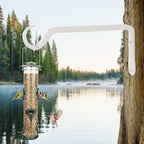 10" Plant Hangers 2-Pack - Heavy Duty Rust-Resistant Steel Hooks for Bird Feeders, Indoor/Outdoor Plants & Wall Decor, White