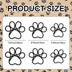 Barydat 6 Pcs Dog Room Decor Black Paw Puppy Woven Wall Hanging 3 Size Pet Wall Decor Nursery Decorations for Home Bathroom Bedroom Kitchen Dorm Art