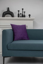 Euro Sham Covers 26x26 Purple: Pack of 2 Cozy Soft Velvet Square Modern Luxury Decorative Throw Pillow Cases for Sofa Couch Living Room Bed Home Decor