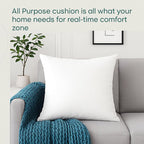 LANE LINEN 12x20 Pillow Insert - Set of 4 White Decorative Pillow for Sofa Bed, Fluffy Pillow Inserts for Throw Pillow Covers, Throw Pillows for Bed, Couch Pillows for Living Room, Bed Pillows