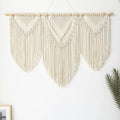 oiikain Large Handmade Boho Macrame Wall Hanging Tapestry - Chic Bohemian Woven Home Decor art for Living Room, Bedroom, and Wedding Parties (43''x32'', Three Triangle)
