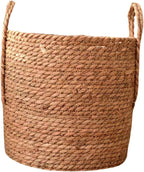 Woven Planter Basket Container Portable Decorative Simple Multipurpose Storage Basket Plant Pot for Living Room Balcony Porch, Medium