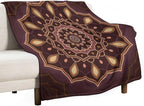 Mandala Throw Blanket Indian Hippie Bohemian Art Floral Texture Ornamental Pattern Blanket for Sofa Bed Couch Chair Or Dorm 50"x60"