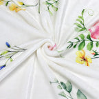Colorful Wildflowers Throw Blanket Botanical Plant Bed Blanket Watercolor Floral Flower Blankets Soft Flannel Fleece Throw Blanket Boho Cozy Fluffy Plush Blankets 50" X 60"