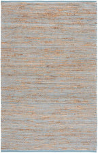 SAFAVIEH Area Rug 6x9 - Cape Cod Collection - Blue & Natural, Handmade Jute & Cotton, Ideal for Living Room, Bedroom, Dining Space (CAP236M)