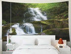 EMMTEEY Landscape Tapestry Extra Large Wall Art 92.5X70.9 Inch-Waterfall Mountain Scenery Durable Tapestries for Bedroom