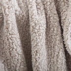 Ultra Soft Cozy Sherpa Throw Blanket, Light Weight Warm Decorative Throw Blanket with Tassel, 2 Tones Ombre Light Brown Pattern Reversible Boho Style Blanket for Sofa, Couch, Bedroom,Travel, 60”x80”