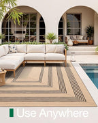LUMI 8x10 Jute Area Rug for Living Room, Natural Braided Woven Rugs Non Slip, Neutral Carpets No Shedding, Durable for High Traffic, Dining Room, Indoor, Outdoor, Patio