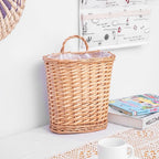 Wall Hanging Basket, Woven Wicker Plant Basket for Door Porch Garden Farmhouse Kitchen