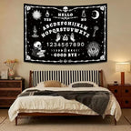 Atrippy Halloween Gothic Grunge Room Decor, Skull Tapestry for Bedroom,Goth Witchy Dark Aesthetic Home Decor,Small Skeleton Vintage Black and White Emo Wall Decor (24" X 36")