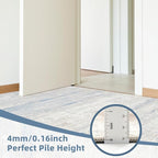 Washable Rugs 9x12 Area Rug for Living Room- Modern Abstract Rugs for Bedroom,Dining Room, Large Soft Low Pile Carpet with Non Slip Rubber Backing,Neutral Accent Rug for Nursery Home Office