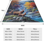 Animal Throw Blanket Soft Flannel Blanket 60"x50" in Bed Blanket Home Decor for Room Sofa Couch All Season