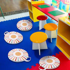 12 Pcs 12 Inches Floor Cushions for Classroom Boho Round Flexible Seating Pads with Handles Bohemian Floor Pillows for Home Daycare Preschool Playroom Reading Corner Yoga and Meditation