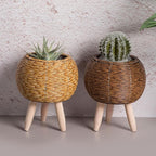 Handwoven Flowers Basket Handwoven Storage Basket Flowers Baskets Plant Pots Bonsais Succulents Container Decorations