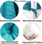 Tiita Indoor/Outdoor Seat Cushions 18x18 Inch, Chair Pads with Ties, Dining Cushions for Kitchen Balcony Set of 2, Blue